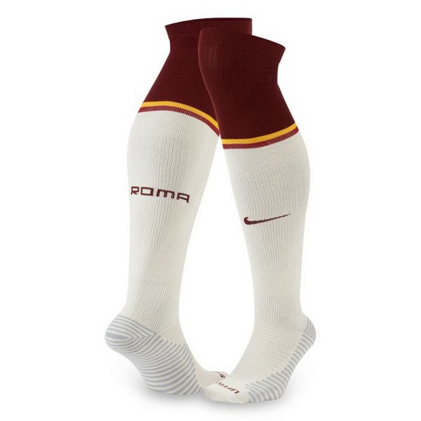 Calcetines As Roma Segunda Equipación 2020-2021 Blanco